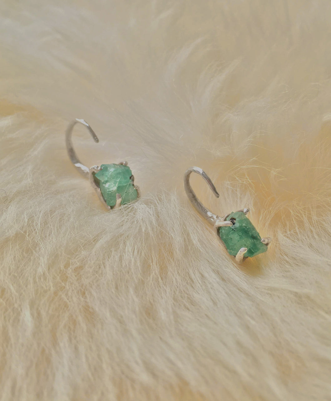 Emerald Chibby Hoop earring
