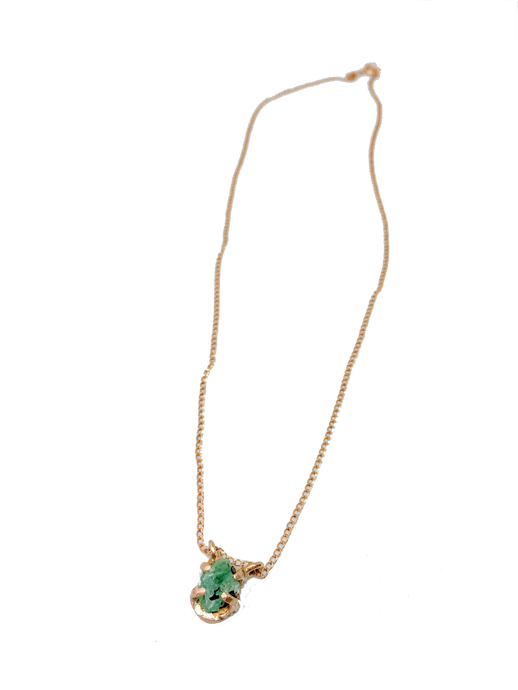 Raw Emerald Baby necklace